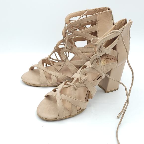 Franco Sarto Women's Meena Heeled Sandals biege size 8 - Picture 4 of 10